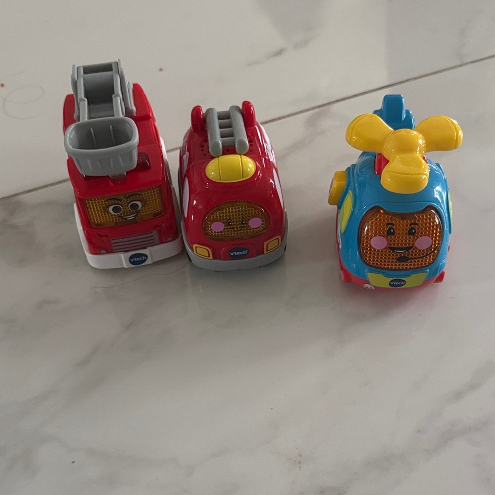 Vtech go go smart wheels helicopter, fire truck and fire truck
